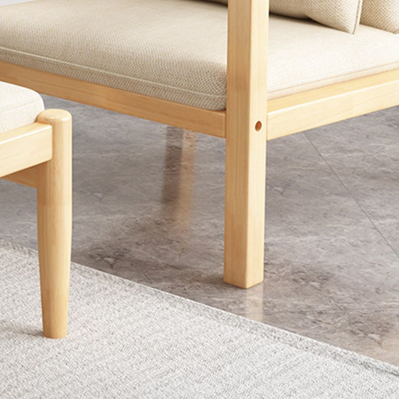 Linen Arm Chair 28.34" Wide Solid Wood Frame Chair for Bedroom