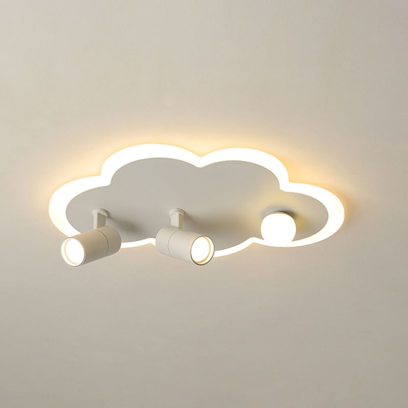 Cloud Shape Iron LED Flush Mount Spotlight Modern 3-Light Flush Bedroom Ceiling Lights