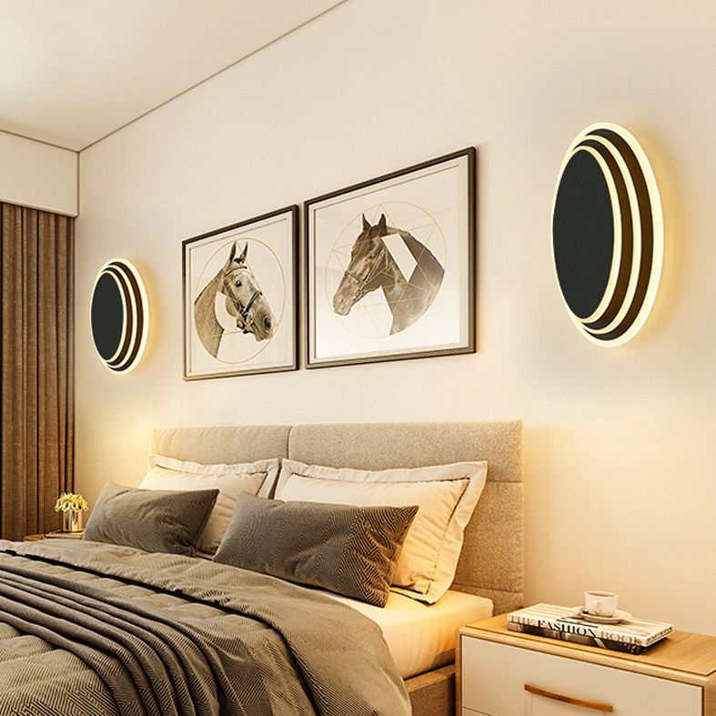 Luz de pared de metal en capas aplanadoras de estilo LED de estilo nórdico para sala de estar para sala de estar