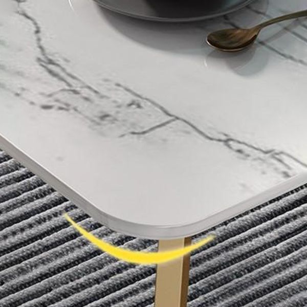 Glam 1/4/5 Pieces Dining Set Rectangle Stone Dining Table for Dining Room