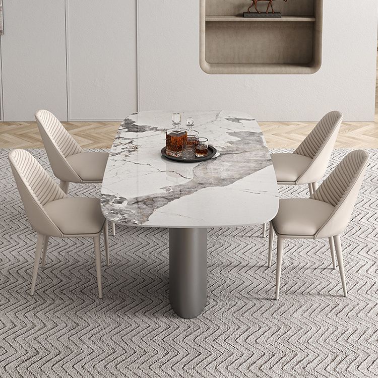 Modern Sintered Stone Top Dining Set Rectangle 1/4/5/6 Pieces Dining Table with Chairs