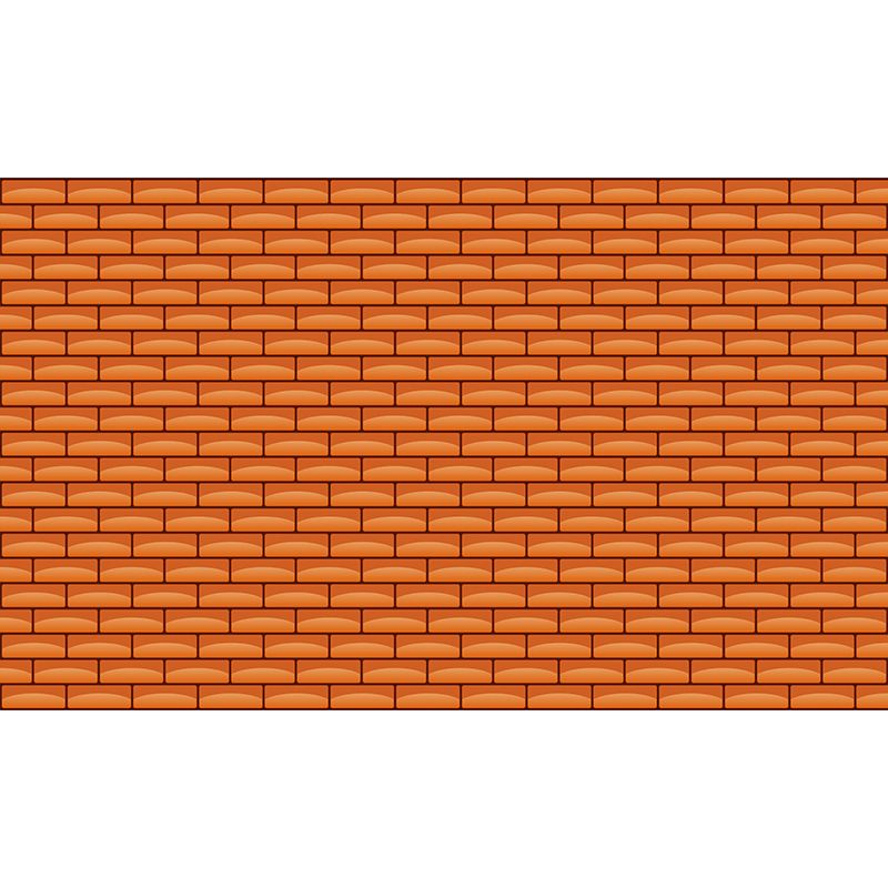 Brick Wall Illustration Mural Living Room Wall Art, Personalized Size Available