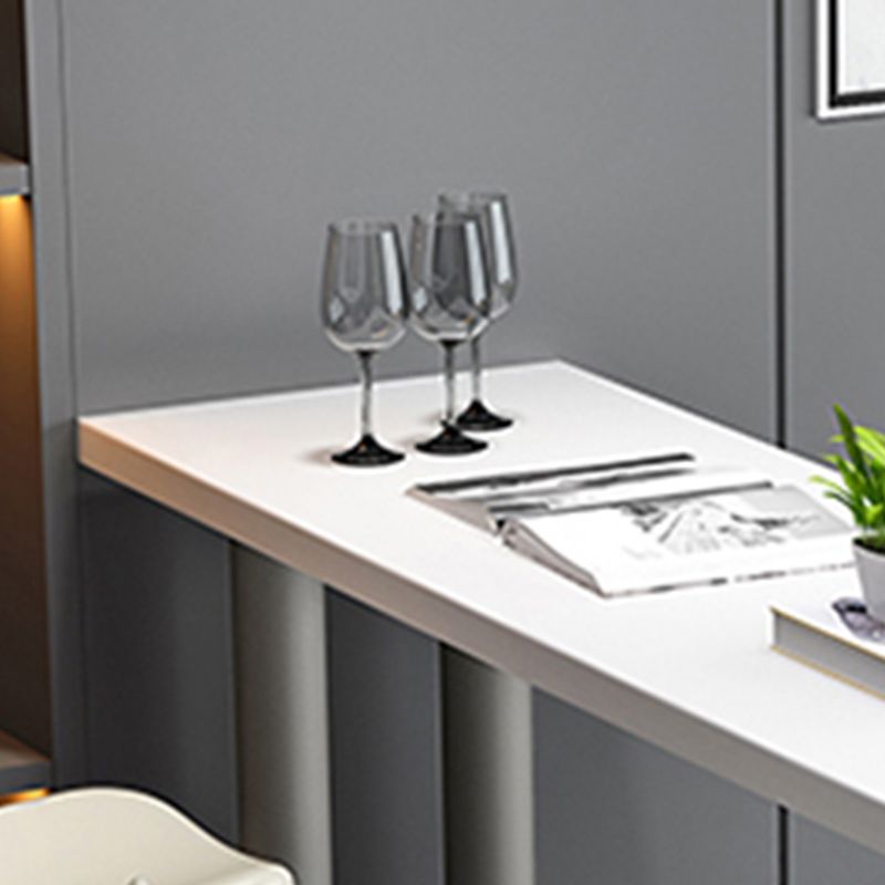 Specialty Bar Dining Table Solid Wood Bar Height Pub Table with Metal Legs