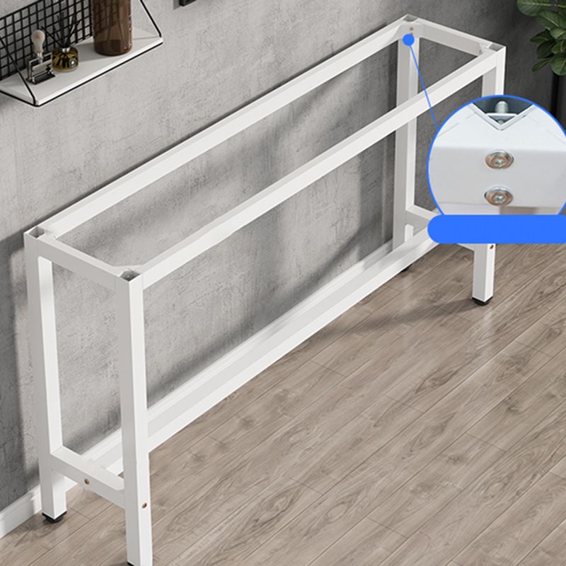 Modern Wooden Bistro Bar Table Rectangle Metal Base Bar Table