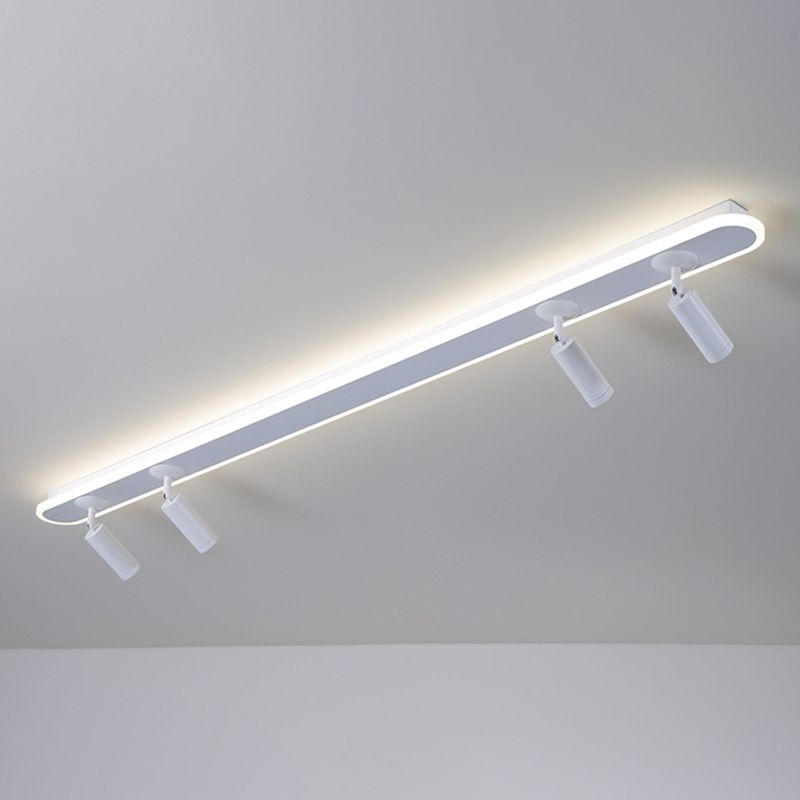 El semi - integrado LED de barra ovalada está instalado en la lámpara de pantalla de acrílico interior de la lámpara de aluminio creativa moderna.