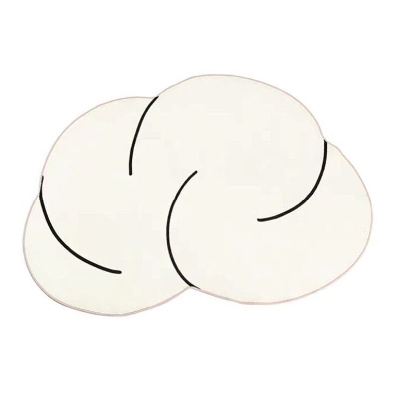 Irregular Cloud Shape Rug Living Room Carpet Polyester Washable Area Rug