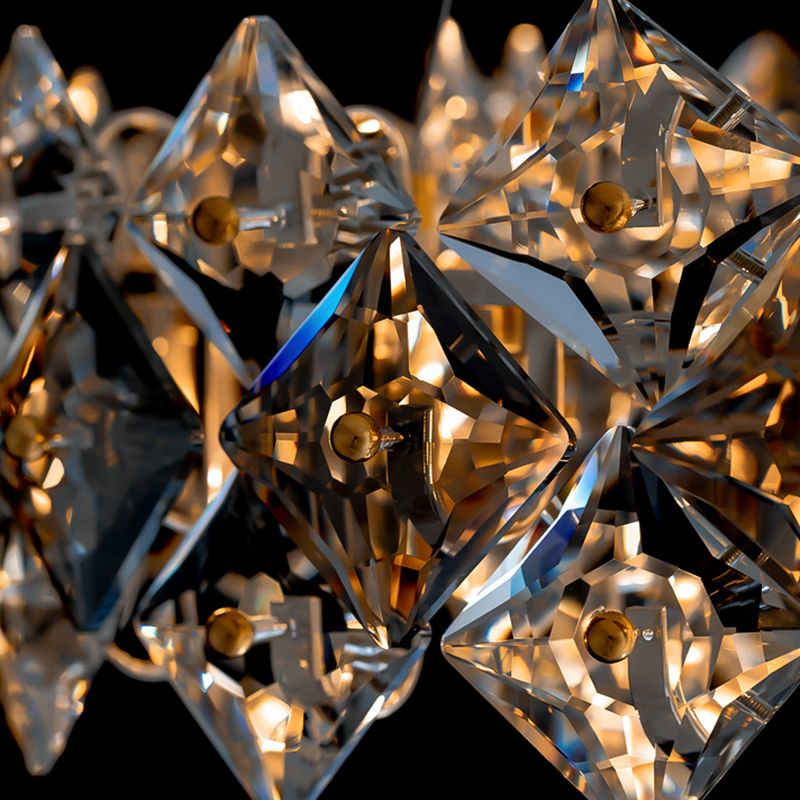 Contemporary Circular Pendant Chandelier Light Crystal Chandelier Lighting