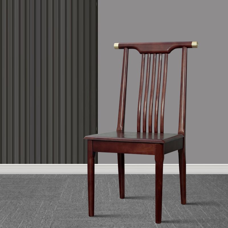 Chaises de salle à manger traditionnelles en bois massif, chaise latérale à dossier à lattes pour la maison