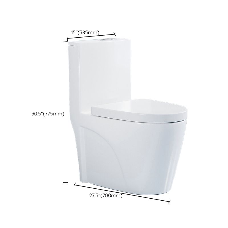 Traditional Floor Mounted Flush Toilet One Piece Toilet Siphon Jet Toilet