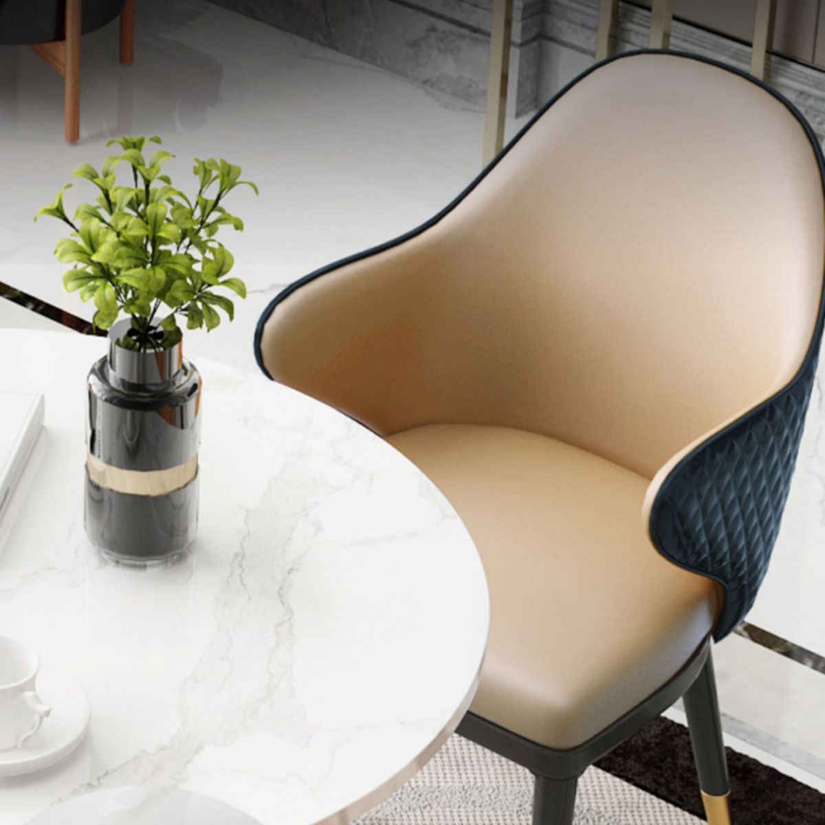 Contemporary 1/4/5 Pieces Dining Set Round Dining Room Table Set