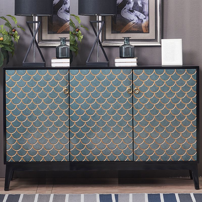 Industrial Accent Cabinet with Cup Pulls Doors and Straight Legs