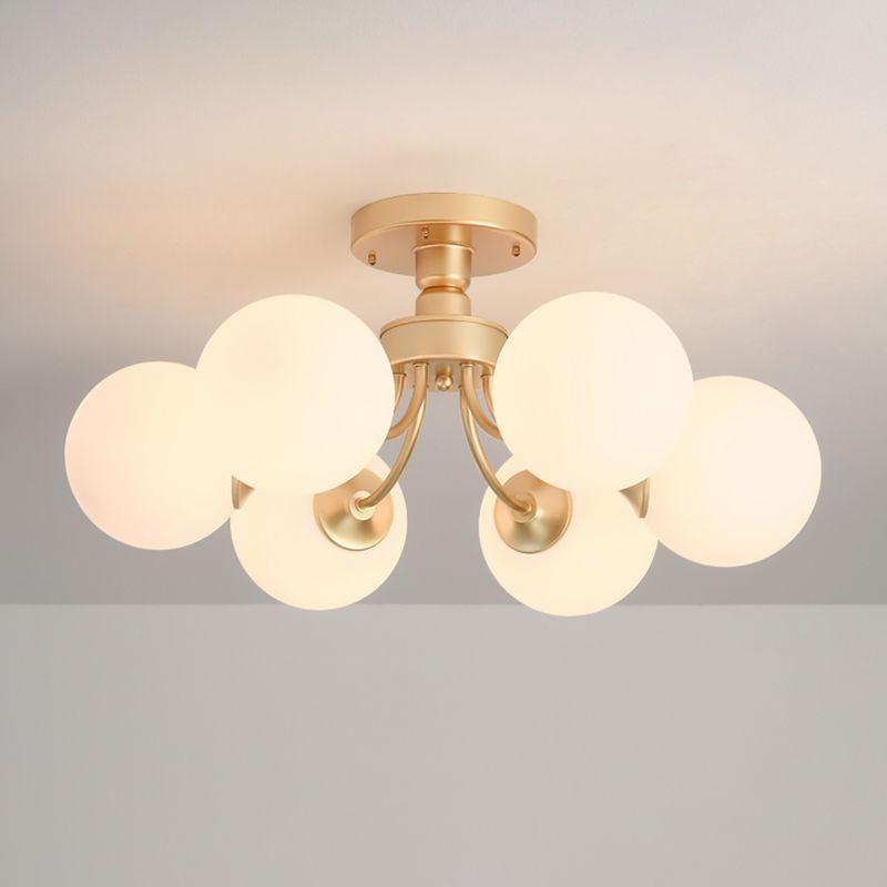 Modern Simple Iron Ceiling Light Ball Shape Ceiling Lamp for Living Room