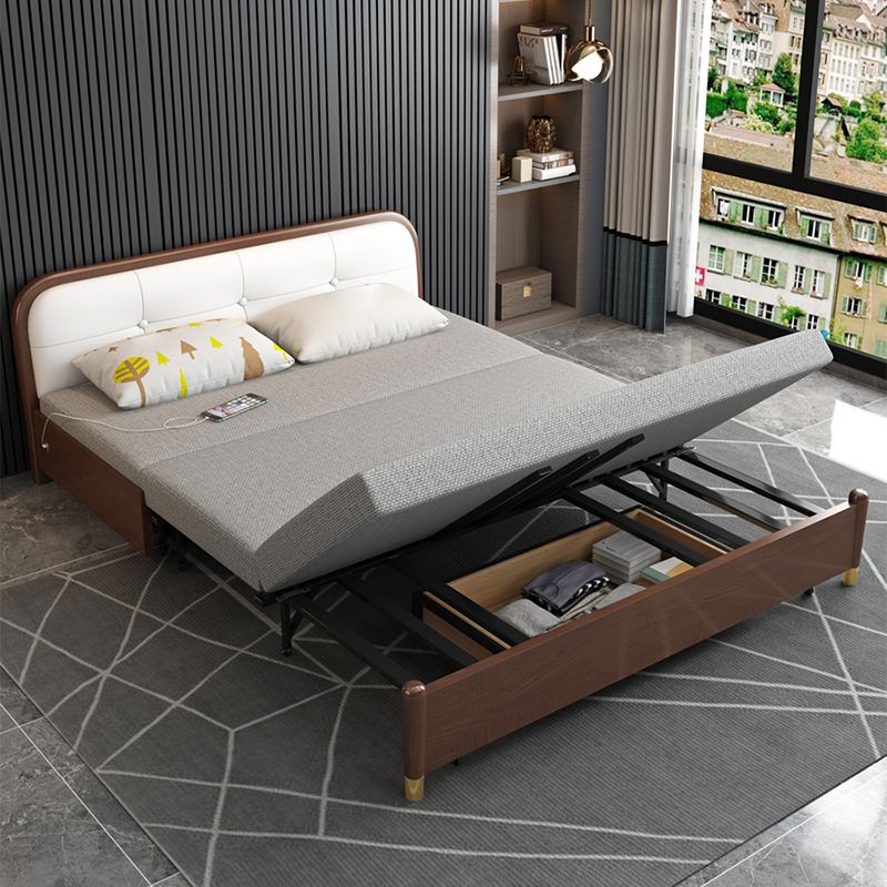 Contemporary Convertible Armless Cotton Blend Bed Sofa Couch