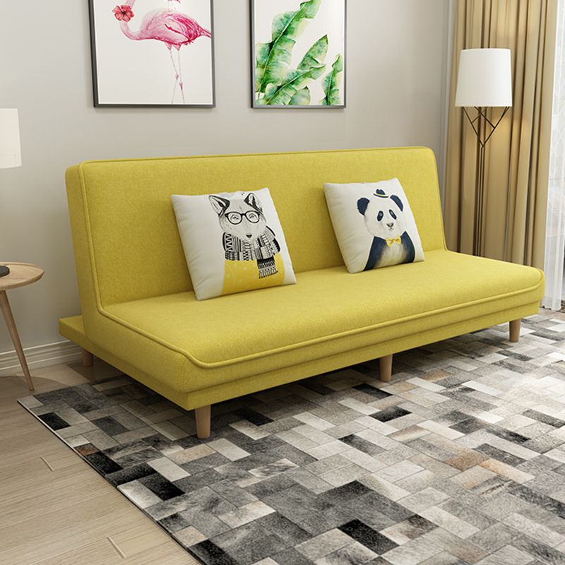 Foldable and Wear-resisting Linen Armless Sofa with Tight Back for Apartment