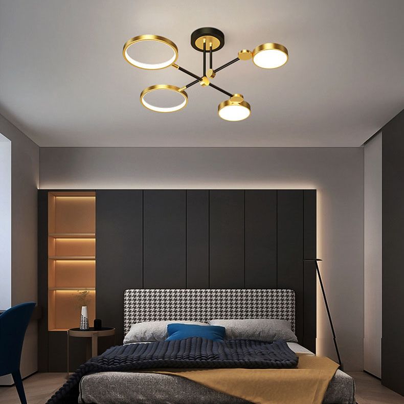 Moderne LED-inbouwlamp Metalen Starburst-plafondmontagelamp voor woonkamer