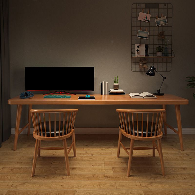 Solid Wood Writing Desk Rectangular Contemporary Office Desk