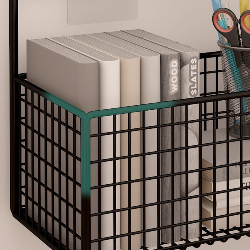 Modern Metal Floating Bookcase 6-inch Wide Wall Mounted Book Shelf