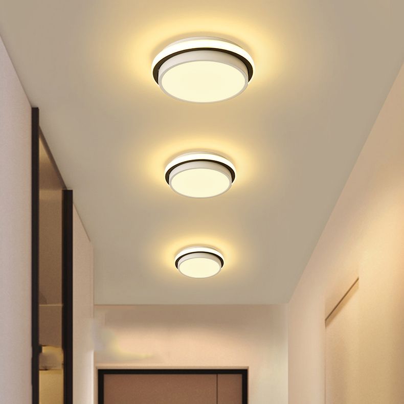 Accesorio de iluminación de techo LED de montaje empotrado contemporáneo, luz de montaje en techo para vestíbulo