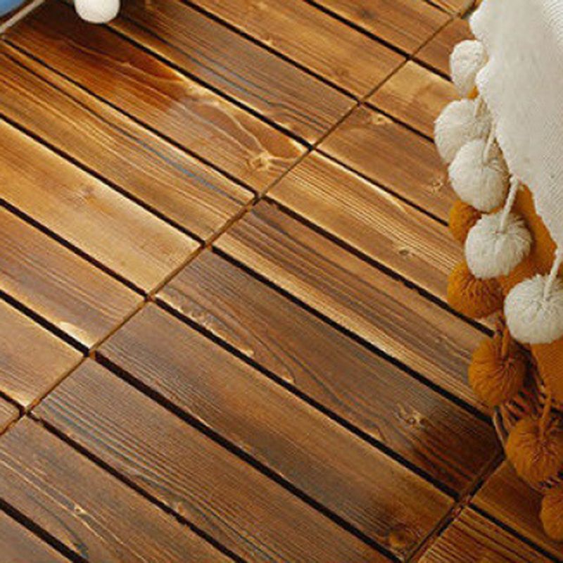 Outdoor Deck Plank Wooden Square Stripe Composite Floor Patio