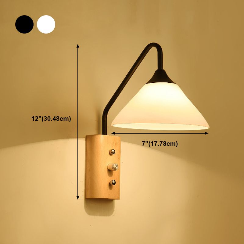 Modern Style Flared Wall Light Sconces Glass 1 Light Wall Lighting Ideas