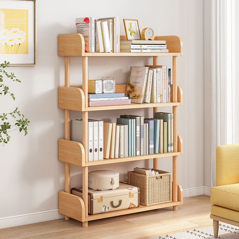 Open Back Standard Bookshelf Engineered Wood Bookcase for Study Room