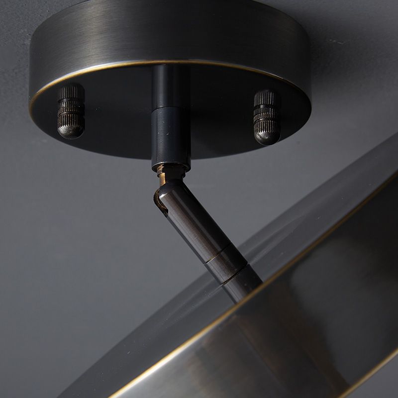 Modern Semi Flush Light Round Ceiling Lighting with Metal for Hallway