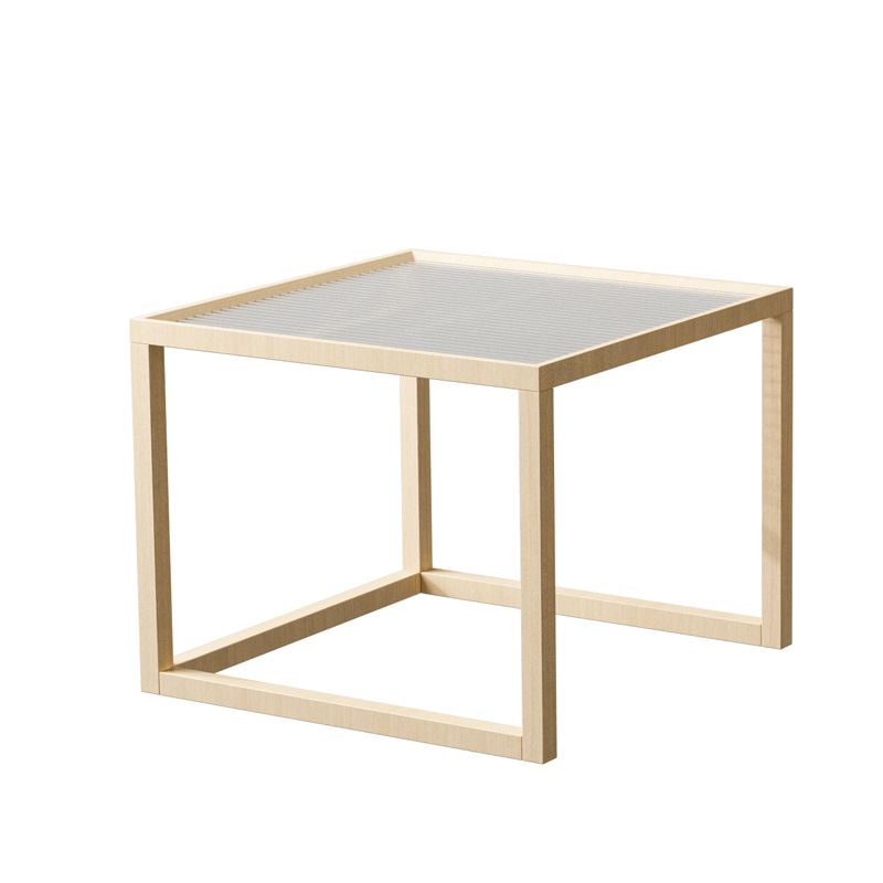 Scandinavian Solid Wood Square Coffee Cocktail Table in Natural