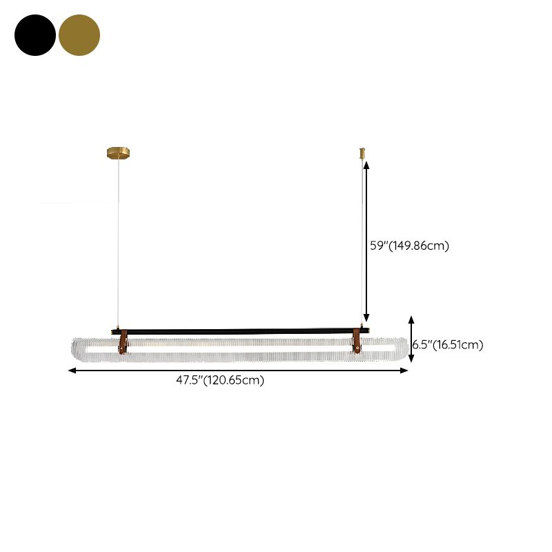 LED Island Lamp Modern Style Island Hanging Lamp with Acrylic Shade for Dining Room