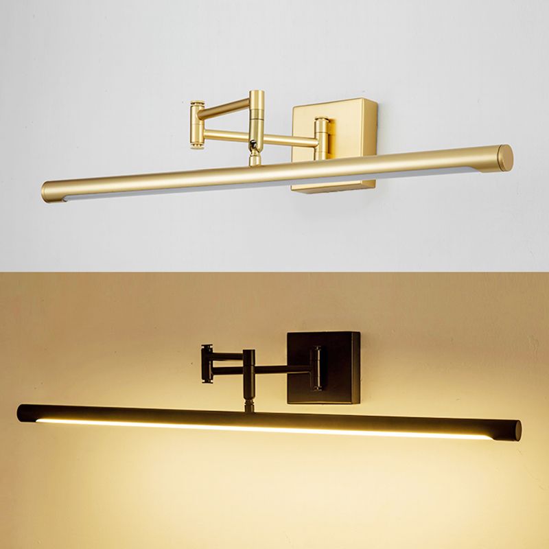 LED acrylique Application murale extensible dans la simplicité moderne Lumière murale linéaire en fer forgé pour salle de bain