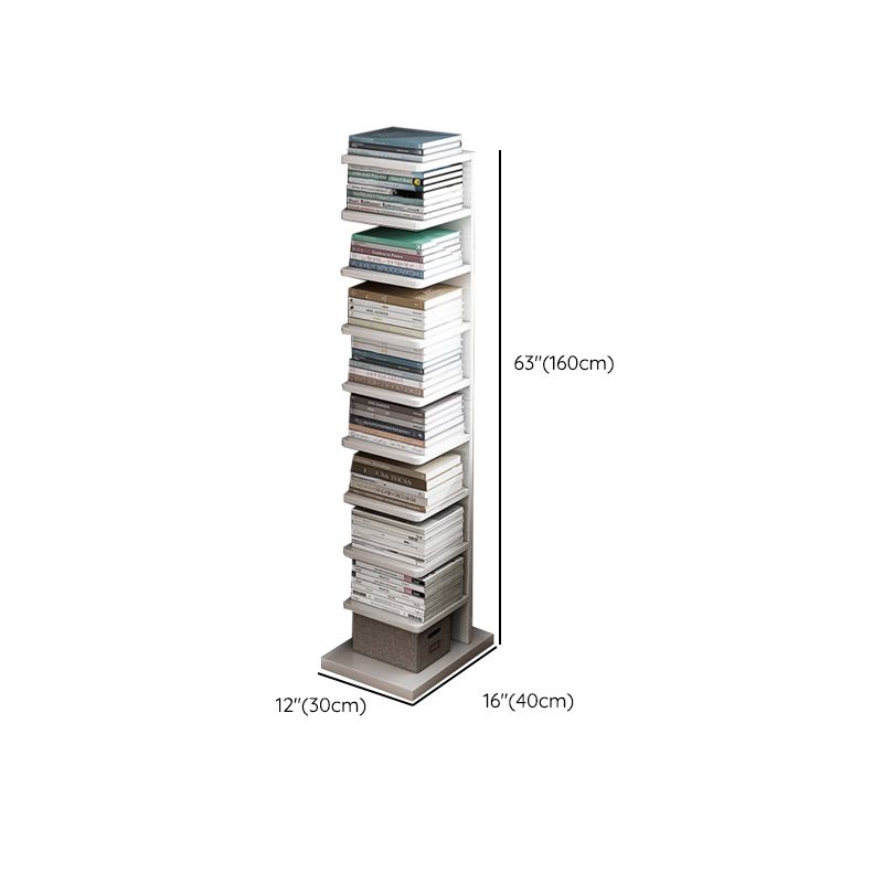 Engineered Wood Contemporary Bookshelf Standard Bookcase with Shelves