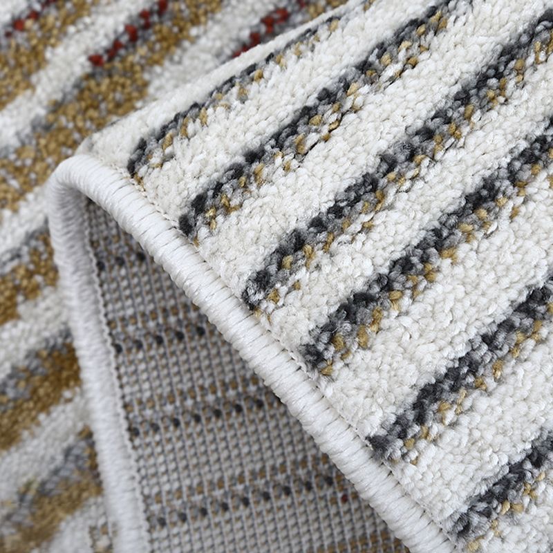 Trendiger Deko-Teppich, mehrfarbig, geometrisches Muster, Innenteppich, Polyester, rutschfeste Unterseite, haustierfreundlicher Teppich