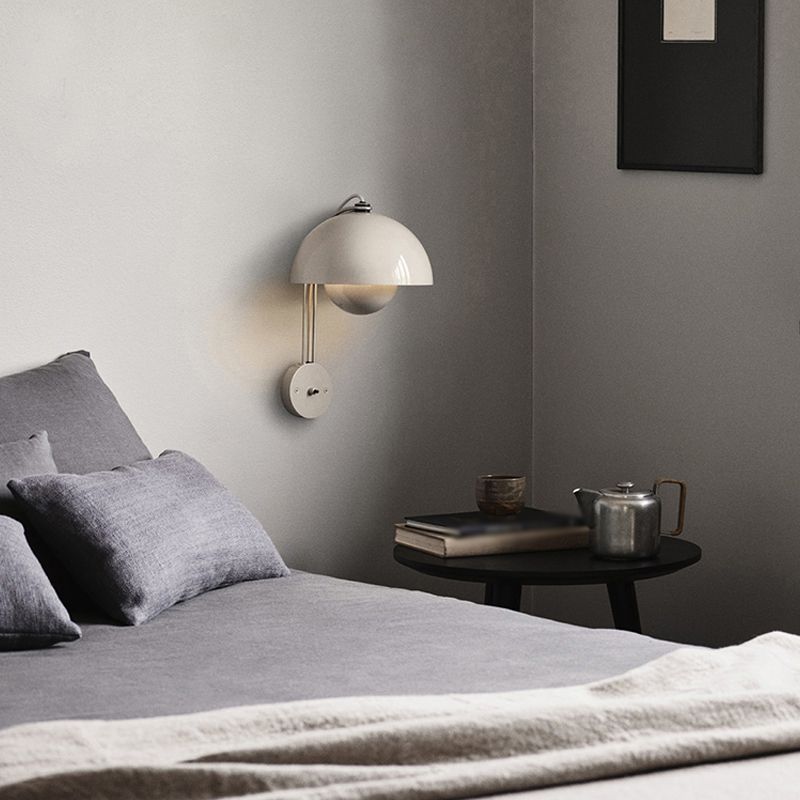 Modern Style Dome Wall Light Sconces Metal 1 Light Wall Lighting