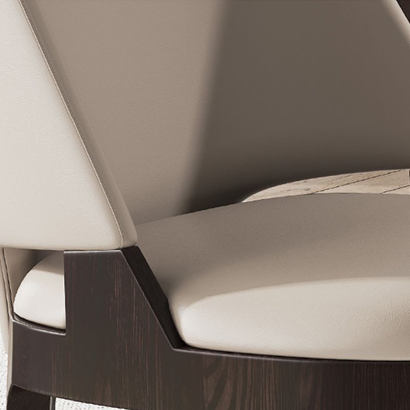 Modern Simple Side Chair Wooden Base Side Dining Chair for Bedroom