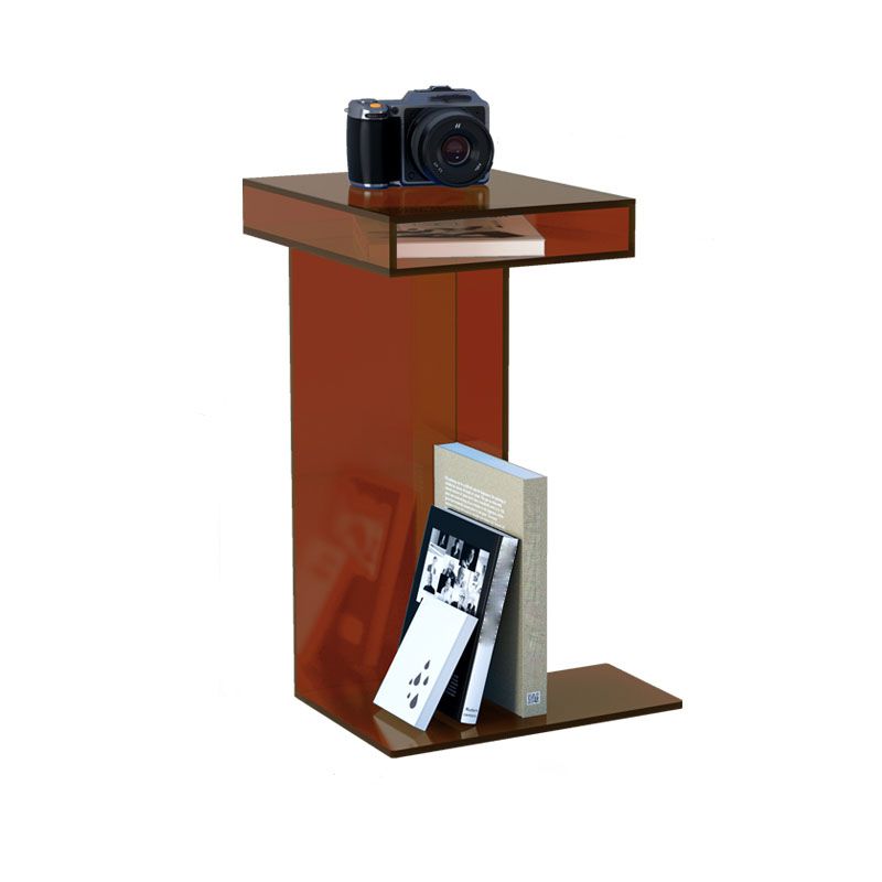 Contemporary Open Back Vertical Bookshelf Acrylic Bookshelf for Home Office