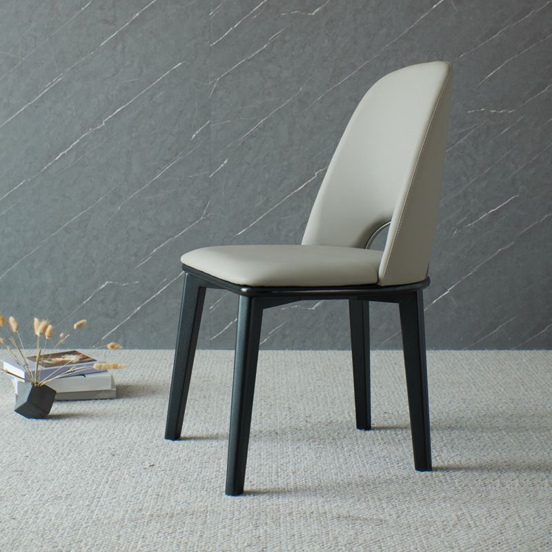 Industrial Home Indoor Chair Solid Wood Legs Dining Armless Chair