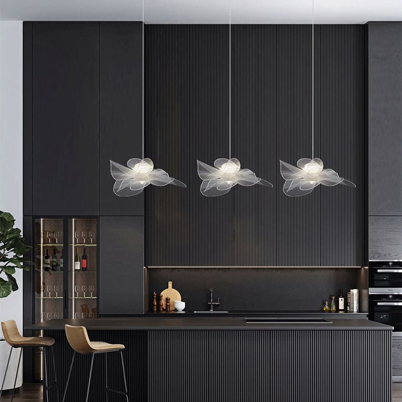 Luz de colgante colgante sombreado de estilo acrílico Led acrílico Luz colgante de luz en blanco