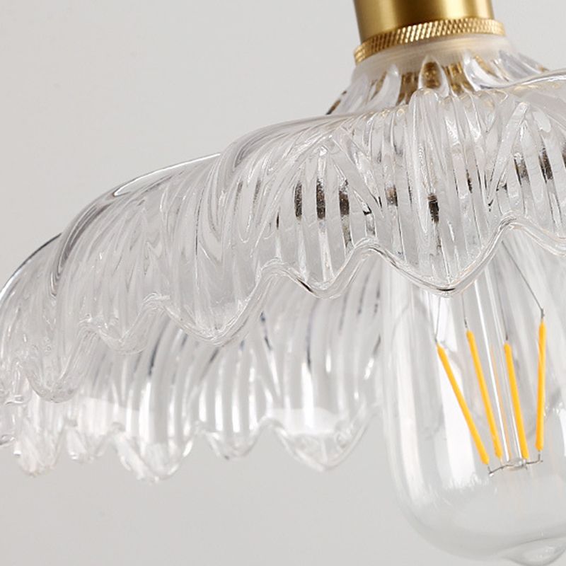 Industrieel hangende plafondlichtglas 1-licht hanglampje voor slaapkamer