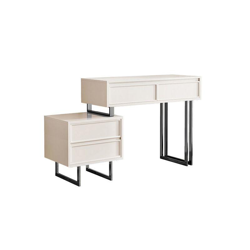 15.74" Wide Vanity Set with Drawer Bright White Wood Make-up Vanity