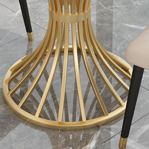 Modern Dining Set 1/3/4/5 Pieces Round Stone Dining Table for Dining Room