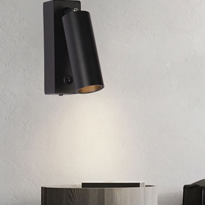 Single Light Bedside Wall Mount Light Metal Adjustable Reading Wall Lamp