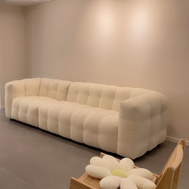 Wool Tuxedo Arm Sofa Contemporary Standard Sofa with Biscuit Back