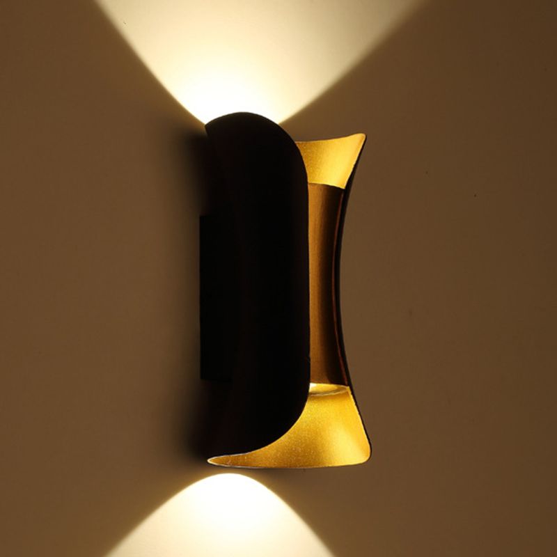 Éclairage d'applications mural incurvé métal