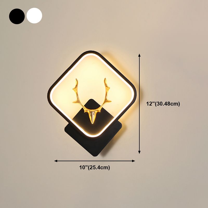 Luz de pared de metal creativa Luz de pared geométrica Moderna Placa para dormitorio