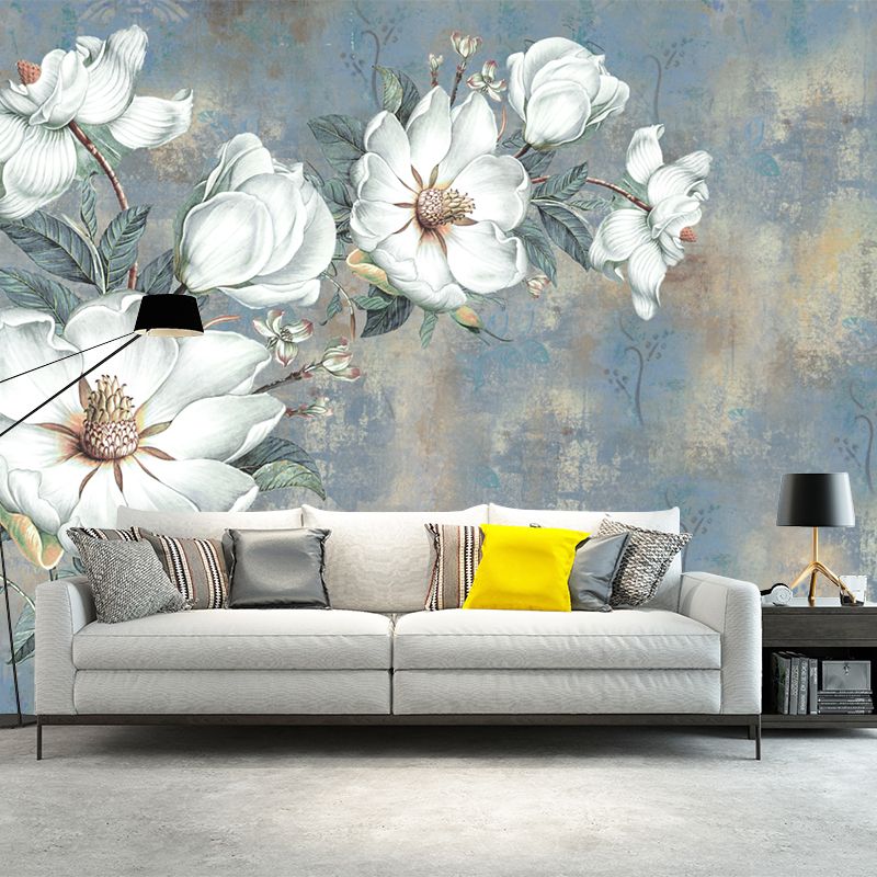 Illustration Flowers Wall Paper Murals Whole Wall Covering for Bedroom, Personalised Size