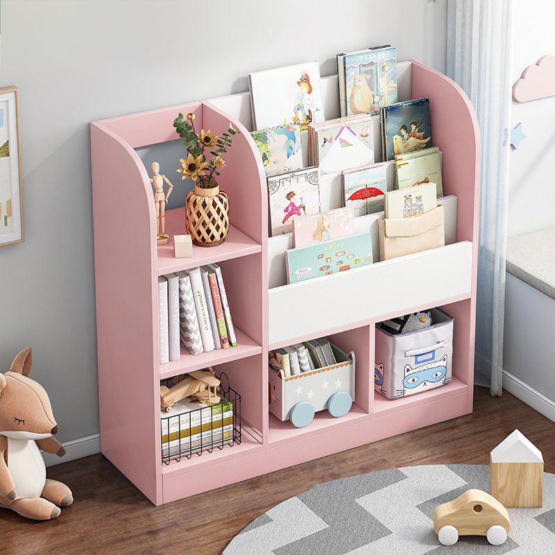 Closed Wooden Bookshelf Modern Home Living Room Square Bookcase
