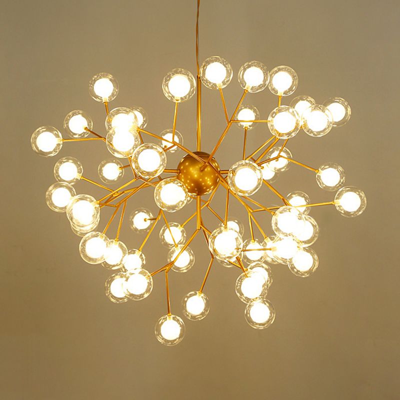 Globe Chandelier Light Fixture Modern Designer Glass Pendant Lighting for Restaurant