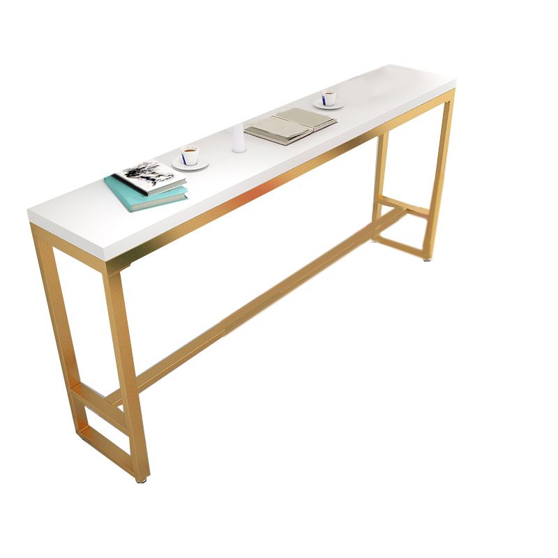 Glam Bar Height Table Solid Wood Top Bistro Pub Table for Patio Use