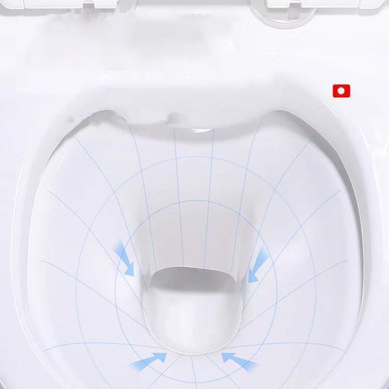 Modern Wall Mount Toilet Bowl 1-Piece Urine Toilet with Slow Close Seat for Washroom