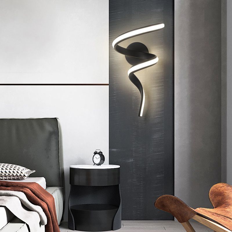 Strip Shape Wall Lamp Modern Wall Mount Lamp with Silica Gel Shade for Bedroom