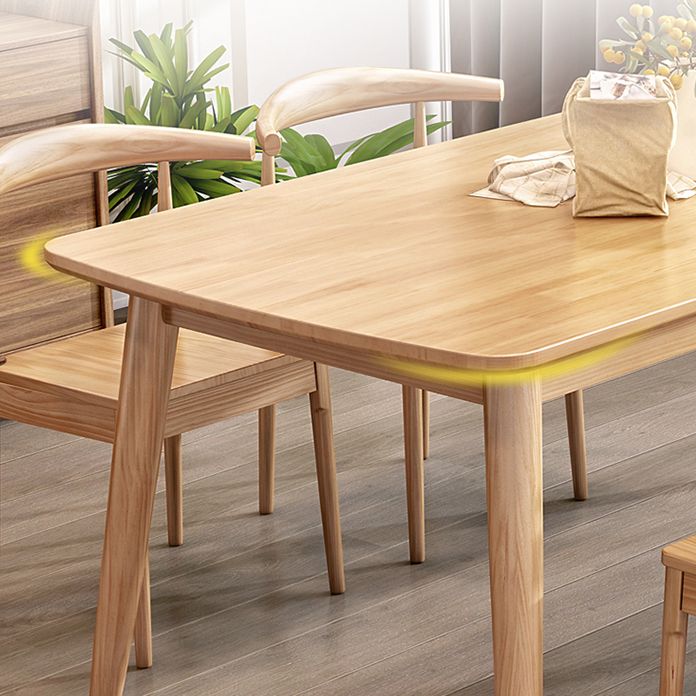 Einfacher Haus Holz Esstisch Rechteck Form Esstisch mit 4 Beinbasis